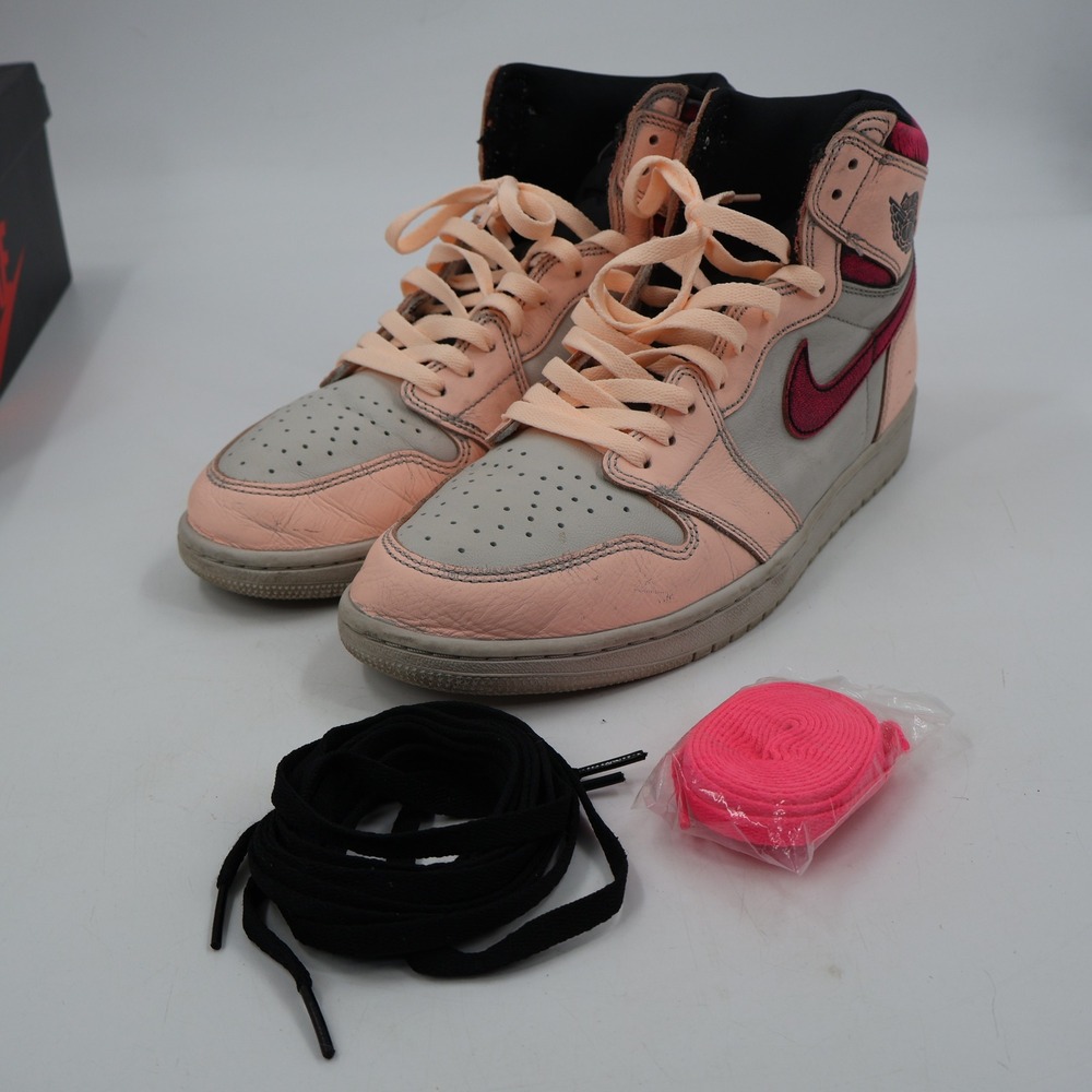 Nike Air Jordan 1 High OG Defiant NYC to Paris Mens 12 Light Bone Crimson Tint